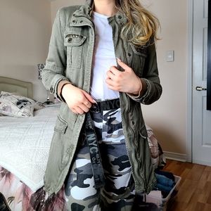 Army Khaki Green Utility Outdoor Jacket